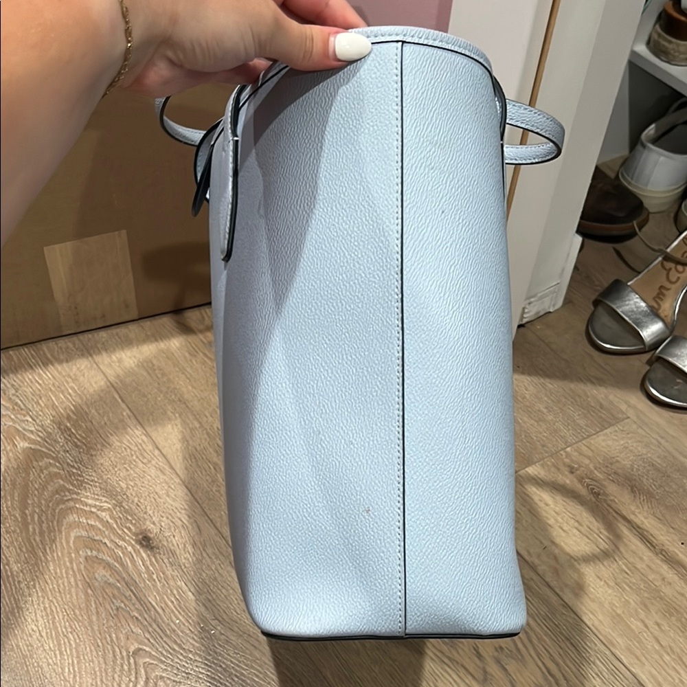 Kate Spade Blue Leather Tote Structured Design - Picture 5 of 8
